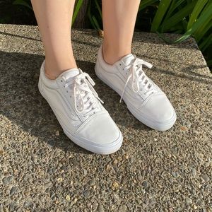 Vans white leather sneaker
